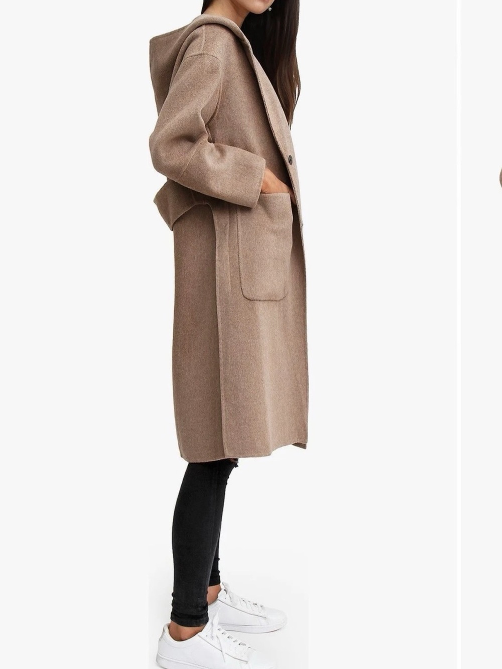 Belle & Bloom Walk This Way Wool Blend Coat Women's XS Oat New with Tags